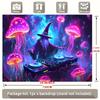 Neon DJ Wizard & Jellyfish Tapestry, Psychedelic Space Wall Art for Bedroom & Music Events