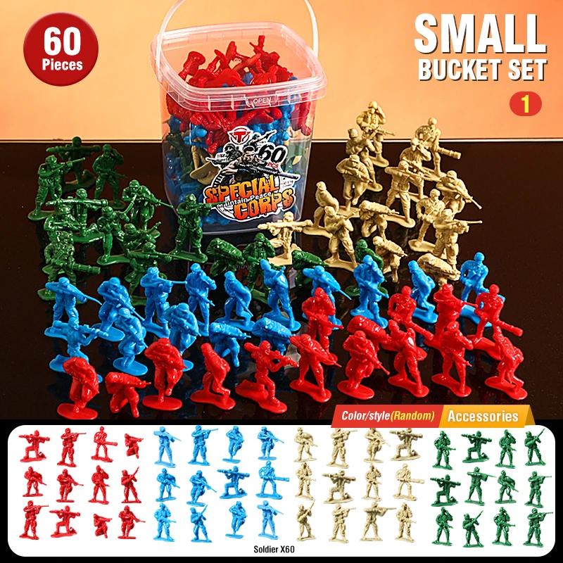 80/120 Pcs Military Soldier Model Set Military Theme Fighter Jet Tank Handbag Boys Educational Action Figures Accessories Kit