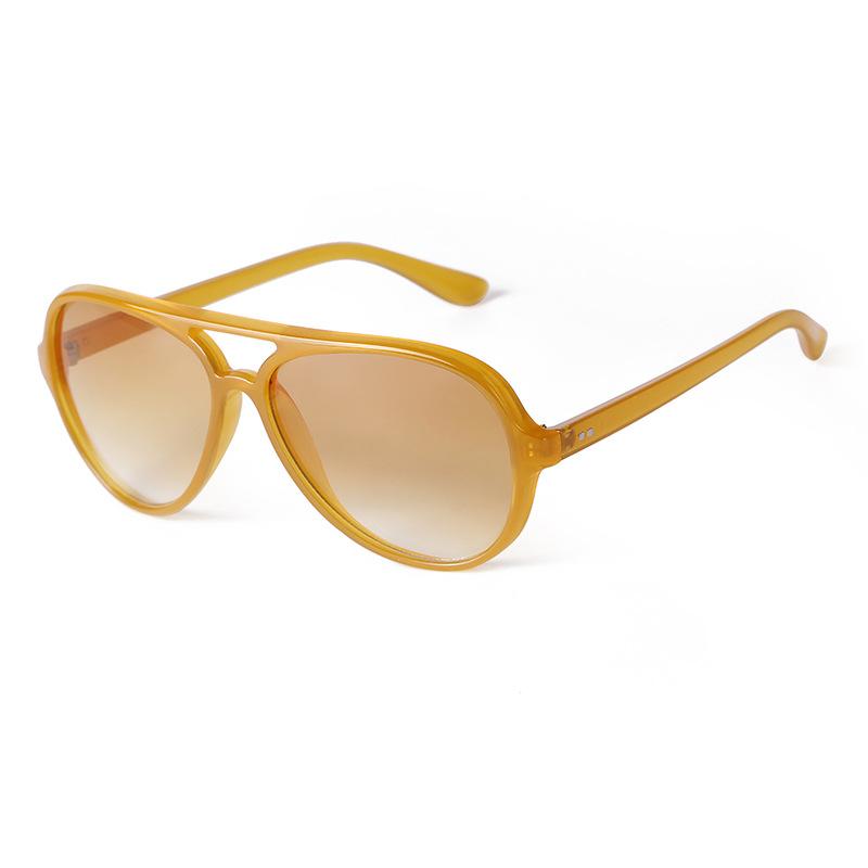 Retro Wind Double Beam Pilot Frame Toad Glasses Sunglasses Men'S High-End Sunglasses Women'S High-End