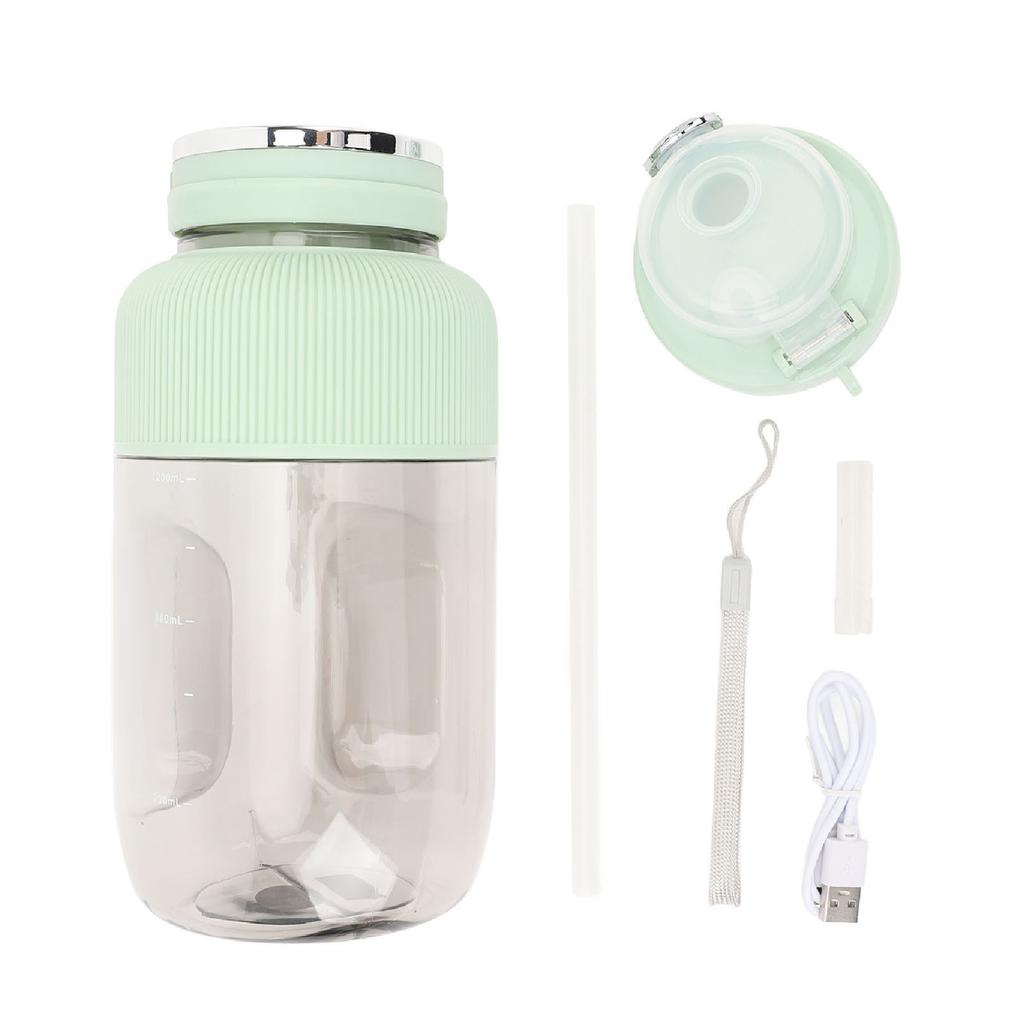 Portable Blender Cup 18000rpm Electric Cordless Juicer Cup 1200ml Outdoor Juice Squeezer For Shakes