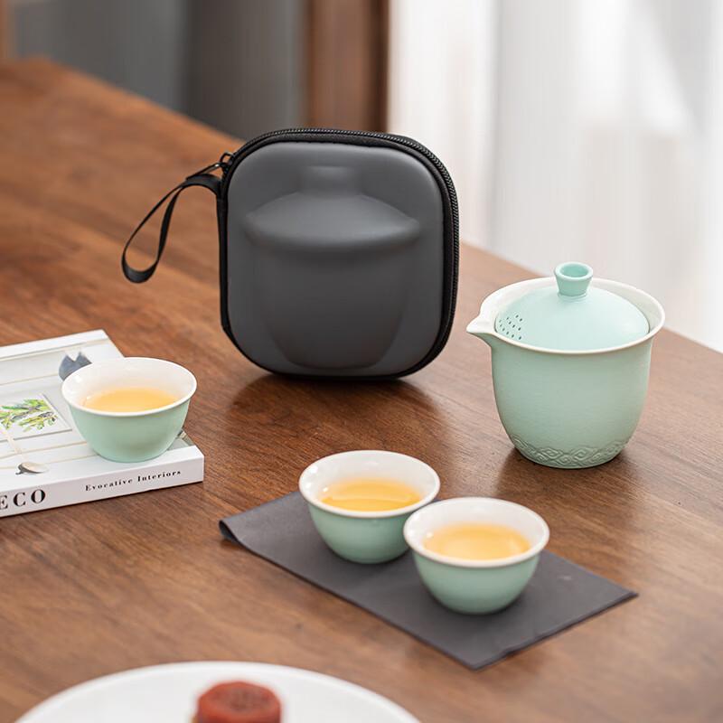 Shangqi Portable Outdoor Travel Kung Fu Tea Set with Gaiwan