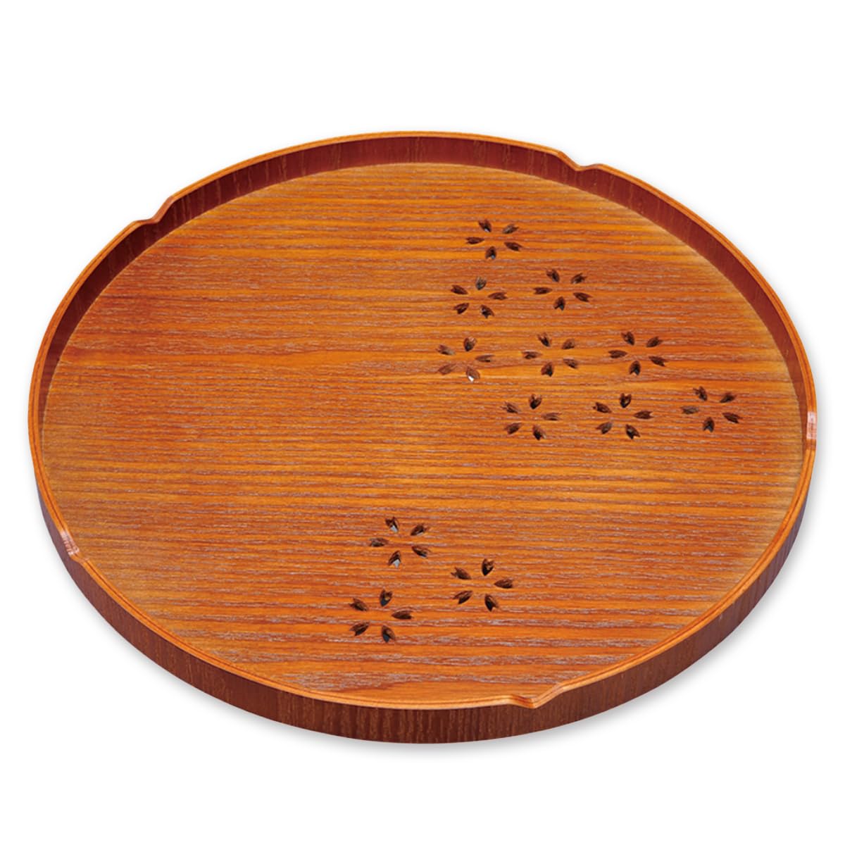 

Wooden cherry x Current model J-kitchens tray, blossom, round, 30 2cm,