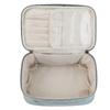 Toiletry Makeup Bag Large Capacity Water Proof PU Cosmetic Bag with Double Zips Independent Brush Compartments for