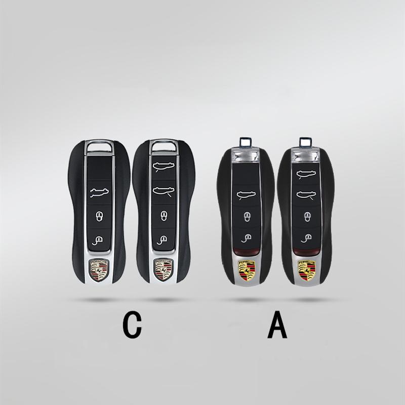 Car Key Case Cover Shell For Porsche Panamera Spyder Carrera Macan Cayman Cayenne 911 970 981 991 Smart Keyless Auto Accessories