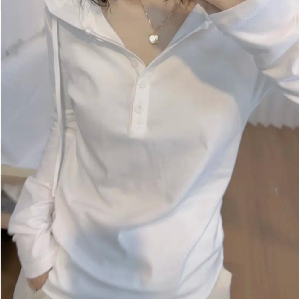Camiseta Sudadera Minimalista de Manga Larga con Empalmes para Ropa Casual de Ocio