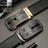 Men's Genuine Leather Automatic Buckle Belt - High-end Cowhide, European & American Business Style