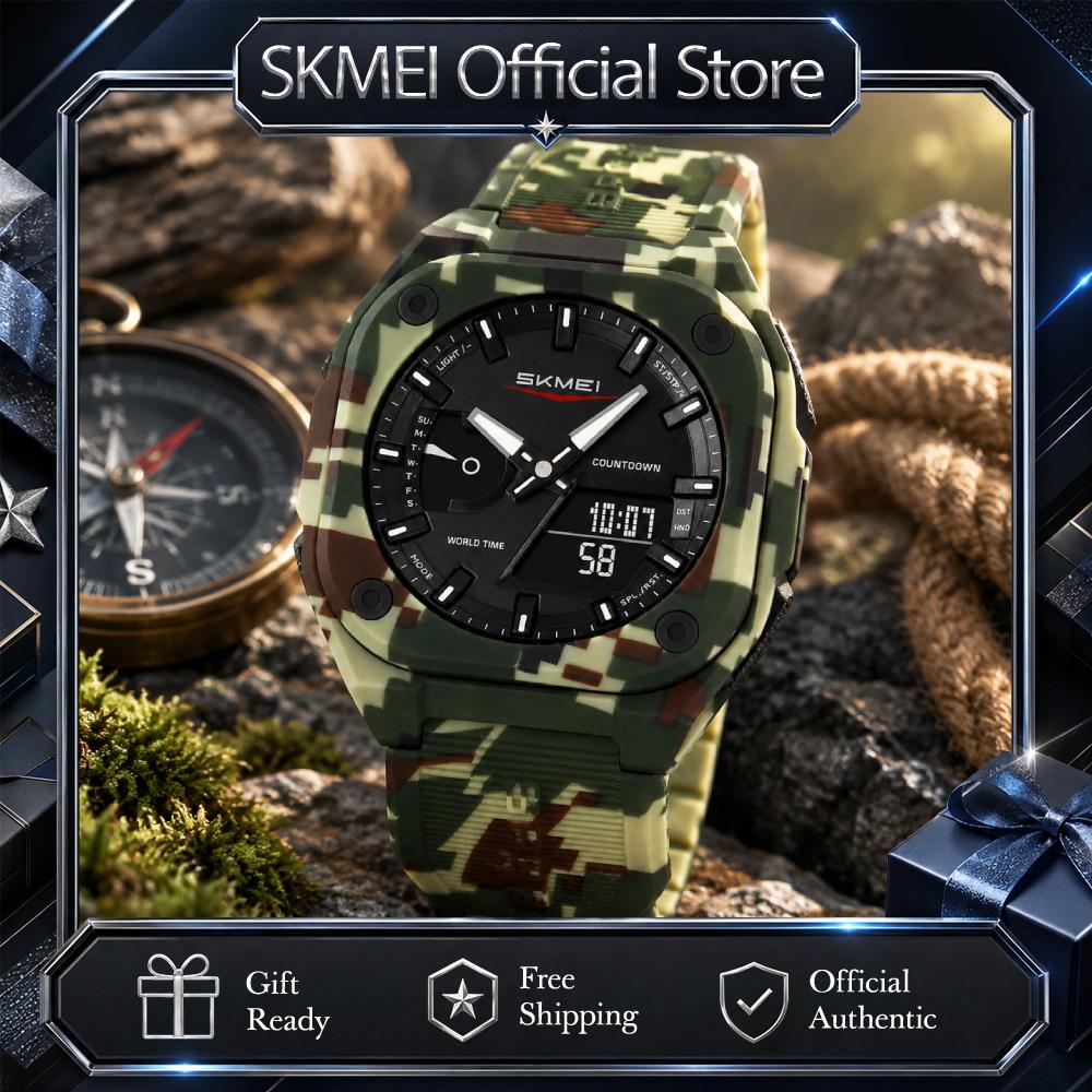 SKMEI Daylight Saving Time Quartz Watches For Mens Women Sports Digital Electronics Waterproof Wristwatches Relgios Masculino