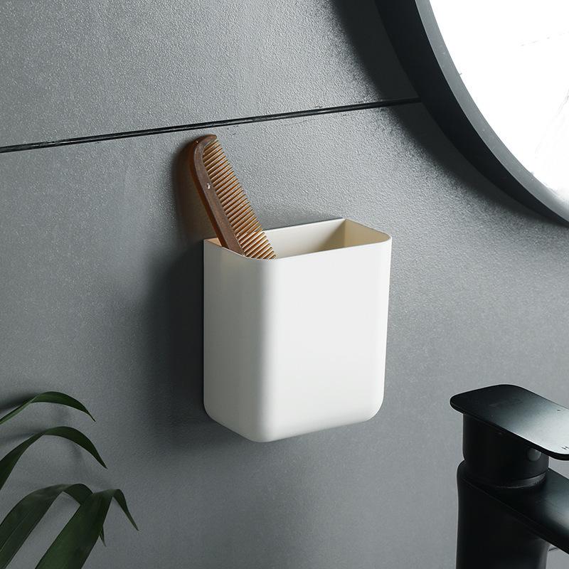 Wandmontierter Organizer, multifunktionaler, spurloser Badezimmer-Organizer, Fernbedienungs-Organizer, Hülle für AC-TV, Handyhalter