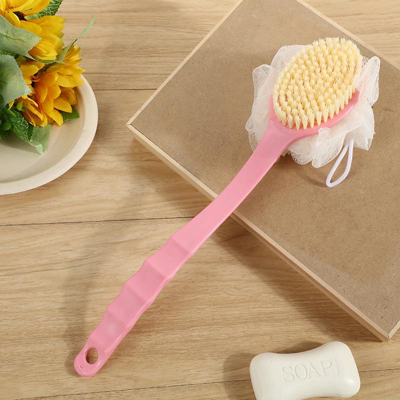 Old 90g Double-Sided Bath Brush, Creative Long-Handled Back Scrubber, Multi-Purpose Household Bath Tool
