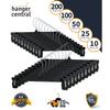 Heavy Duty Plastic Hangers with Padded Clips 10 Pack Pants Skirts Slacks Trousers Storage Clothes Organization Eco-Friendly