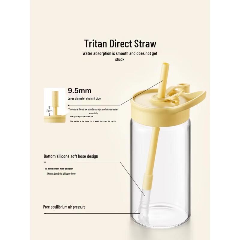 Buydeem DG425 Glass Straw Cup