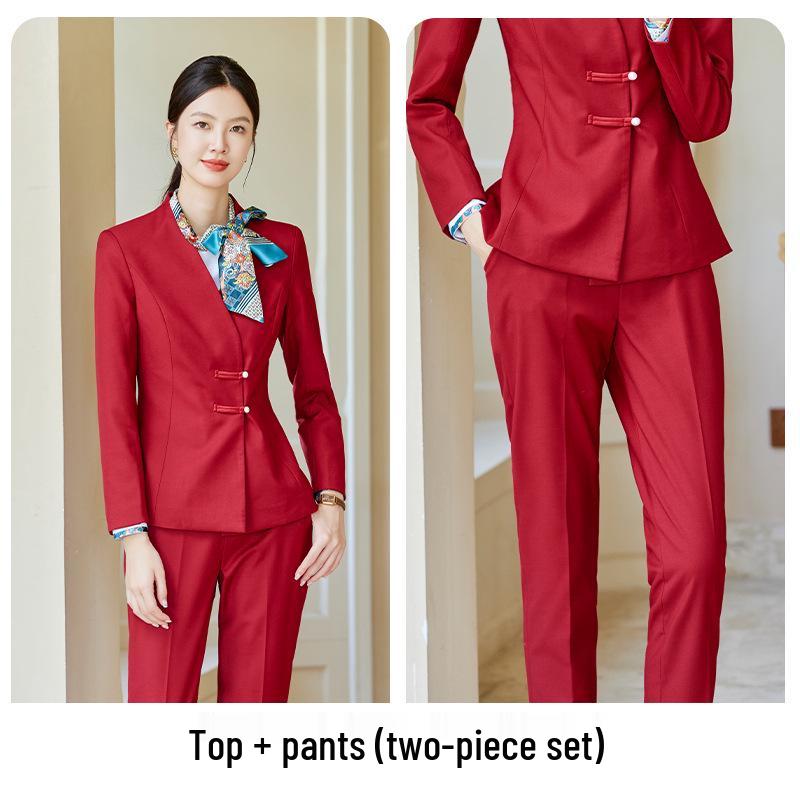 

High-Grade Unisex Business Suit Set: Formal Wear for Hotel, Airport, and Flight Crew Professionals S