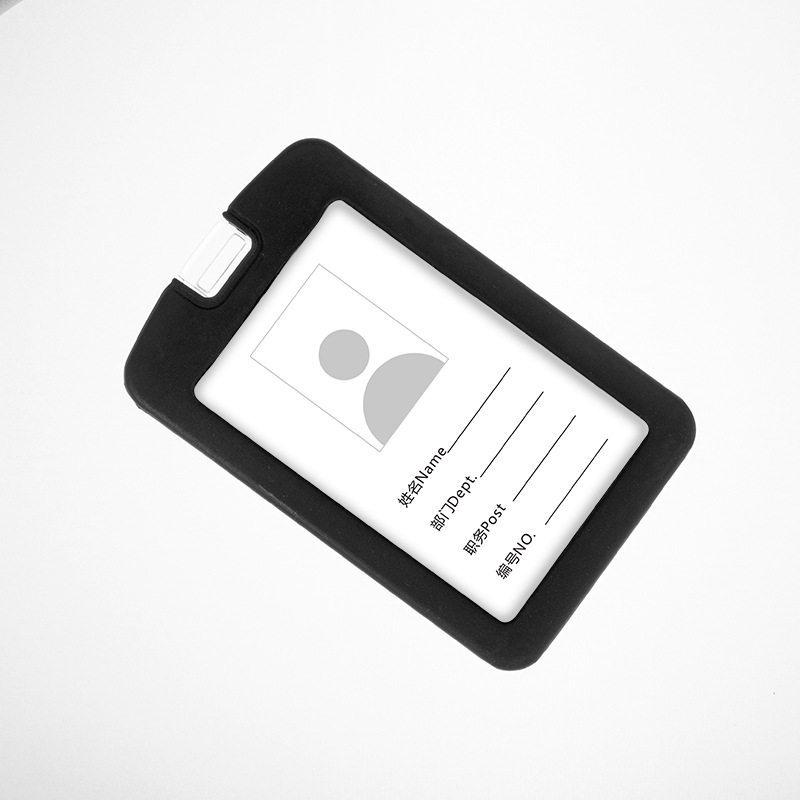 Autumn Rain Retractable Lanyard with Silicone Card Holder for ID Badges and Business Documents
