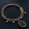 Black Tourmaline Necklace Gemstone Jewelry, 999 Copper Wire Wrapped Necklace, Adjustable Handmade Chain Necklace Jewelry