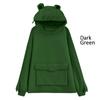 Dámská mikina Frog Hoodie Oversized Harajuku Mikiny s kapucí Žena Podzim Zima Velké velikosti Běžné Kapesní Mikiny Pulovry Topy
