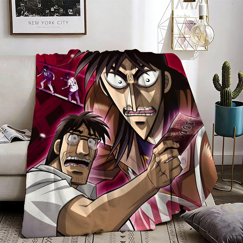 Kaiji Throw Lightweight 240g Flannel Blanket Soft Skin-friendly for Summer Cooling 75X95CM