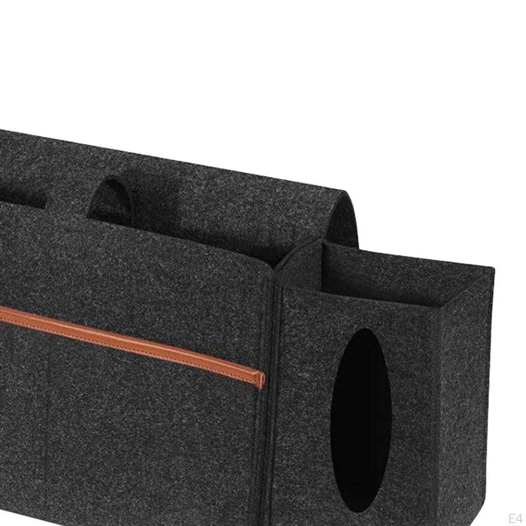 Bedside Bunk Bed Organizer Felt Hanging Storage Bag with Tissue Box, Water , Books Holder for Dorm
