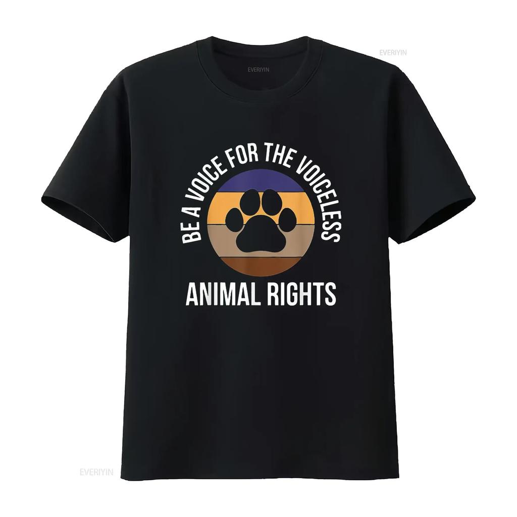 Be A Voice For The Voiceless Animal Rights Mens T Shirt Black 4X Large vintage Washed fashion Comfortable Stretched Breathable