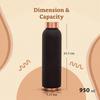 Copper Leak-Proof Powder Coating Bottles | 950 Ml | Pure Copper | Coca Cola Color | Daily Wellness Bottle