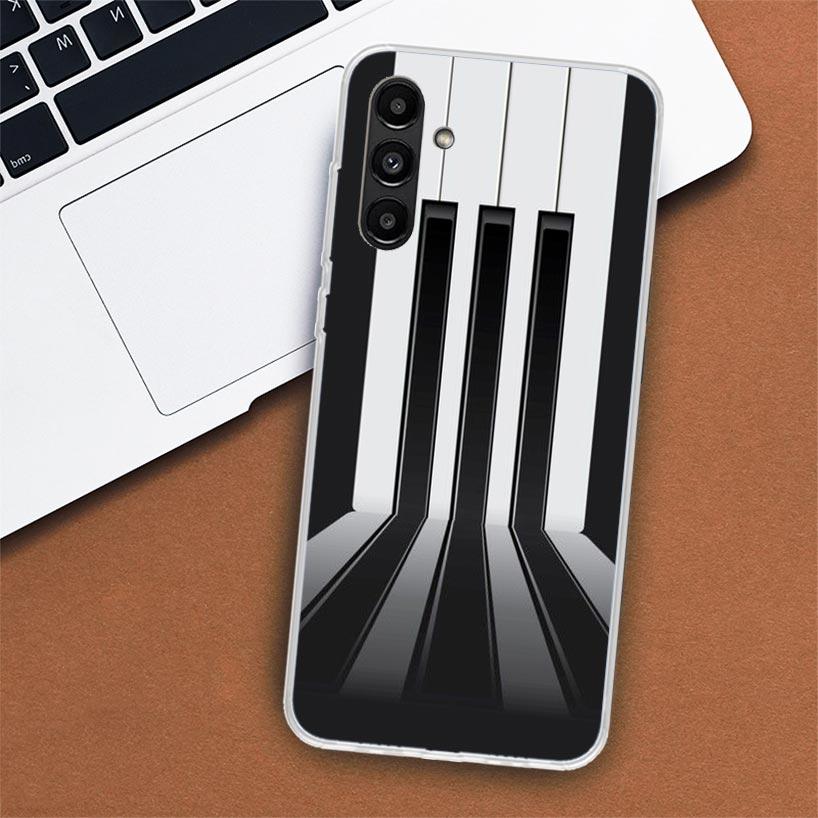 Musik Klavier Tastatur Handyhülle Für Samsung Galaxy A56 A55 A54 A53 A16 A15 A14 A13 A36 A35 A34 A33 A26 A25 A24 A23 A05S A04S A03