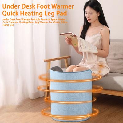 Under Desk Foot Warmer Portable Personal Space Heater Fully Enclosed Heating Quiet Leg Warmer for Winter Office Home Use