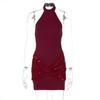 Elegant Backless Sleeveless Dress With Glitter Detailing For Party Wear