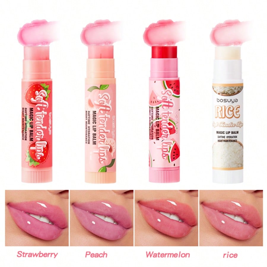 Magic Color Change Lip Balm Shimmering Gloss 2 Pack Set Hydrating Moisturizing Lip Care Combo