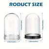 10pcs Clear Plastic Snow Globe Diy Kit Transparent Dome For Holiday Party Wedding Decoration Empty Base Supply Festive Craft