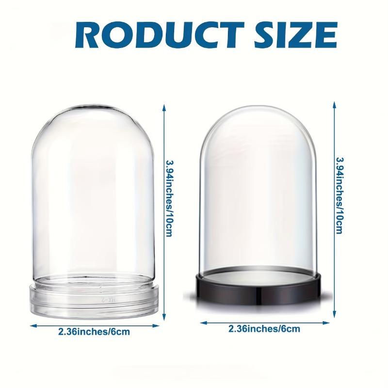 10pcs Clear Plastic Snow Globe Diy Kit Transparent Dome For Holiday Party Wedding Decoration Empty Base Supply Festive Craft