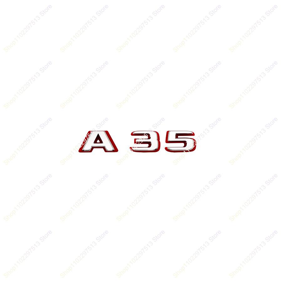 3D ABS A35 A45 A45s Chrome Black Red Logo Letters Badge Car Fender Trunk Rear POIGUIG Logo Sticker Emblem For W176 W177
