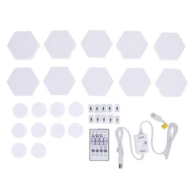 10 Set Hex Light Panels Wall Mounted WiFi Cool Music Sync RGB LED Lights APP Remote Control for