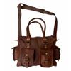 Women's Genuine Vintage Leather SHOLDER/SATCHEL BAG Brown Messenger Crossbody