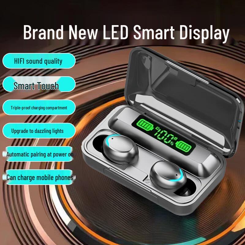 F9-5 Wireless Sport Bluetooth Earbuds: High-Quality Sound, Comfortable Fit, LED Display, Ultra-Long Battery Life