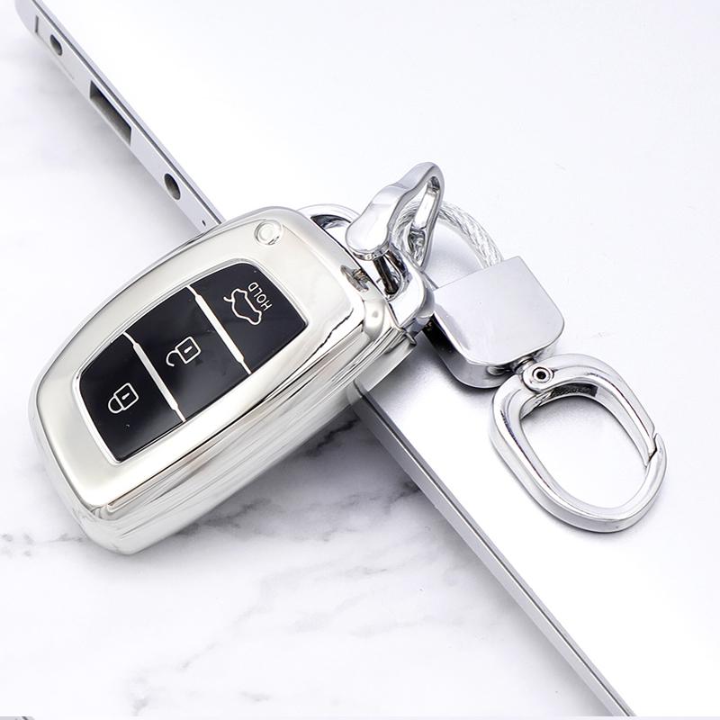 TPU Car Key Case Cover for Hyundai Tucson Avante I10 I20 I30 HB20 IX25 IX35 IX45 Key Fob Shell Holder Protector Accessories
