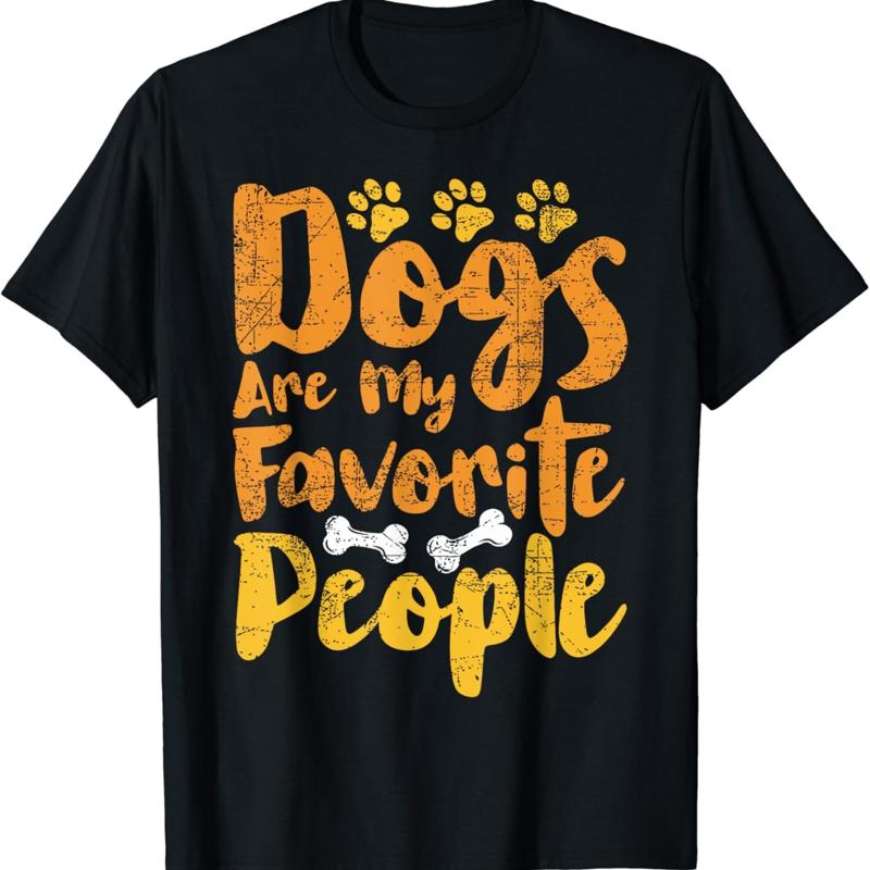 

Dogs Are My Favorite People_ Funny Dog Owner_ Doggo T Shirt - Men s Summer Cotton Graphic Tee S разноцветный