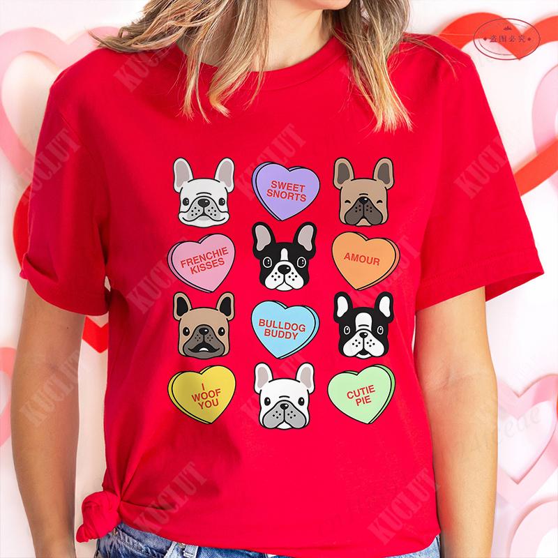 French Bulldog Unisex T Shirt Fashion Dog Graphic Tops Summer Short Sleeve Tees Harajuku Streetwear Aesthetic Female Clothing