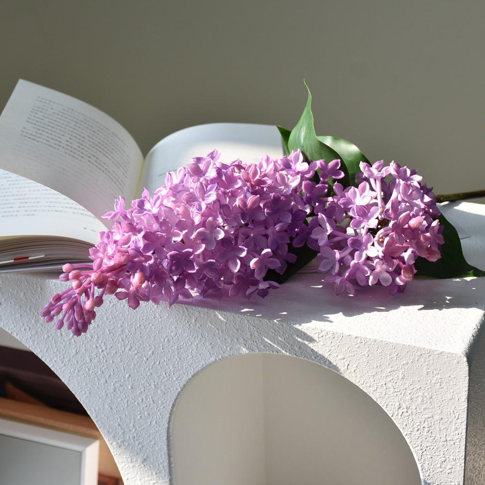 New Pink Artificial Silicone Lilac Flower 75 Cm Purple Artificial Faux Plants Simulation Plastic Fake Flower Home Decor