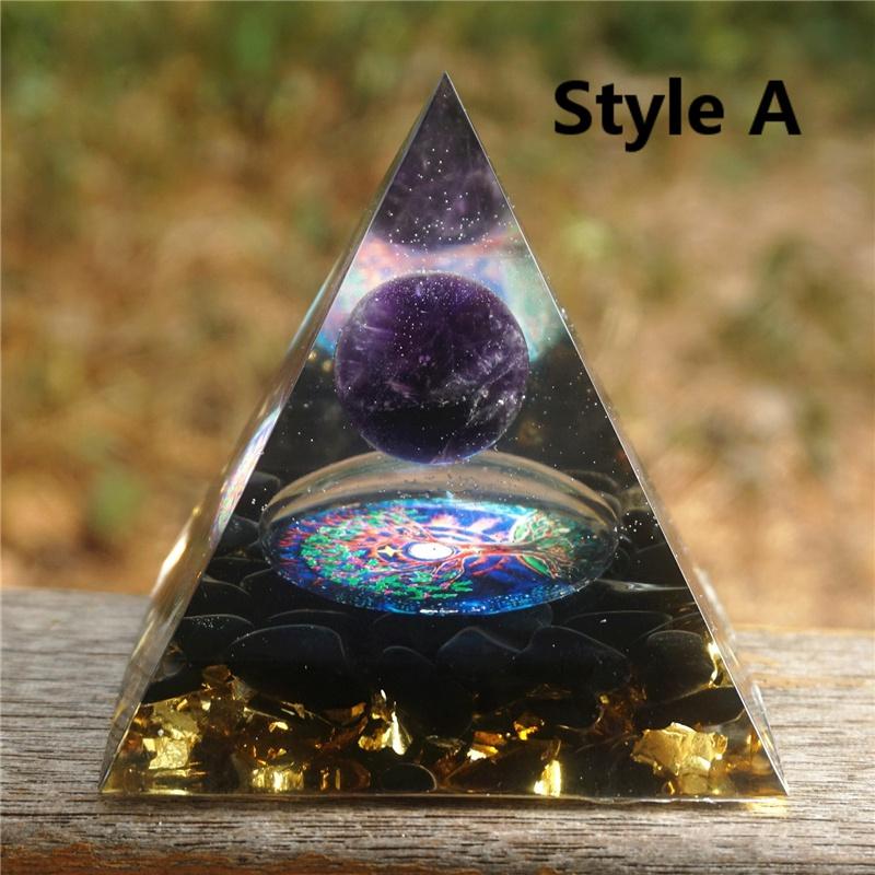 Přírodní krystalový kámen Orgon Energy Healing Pyramid Reiki Chakra Multiplikátor