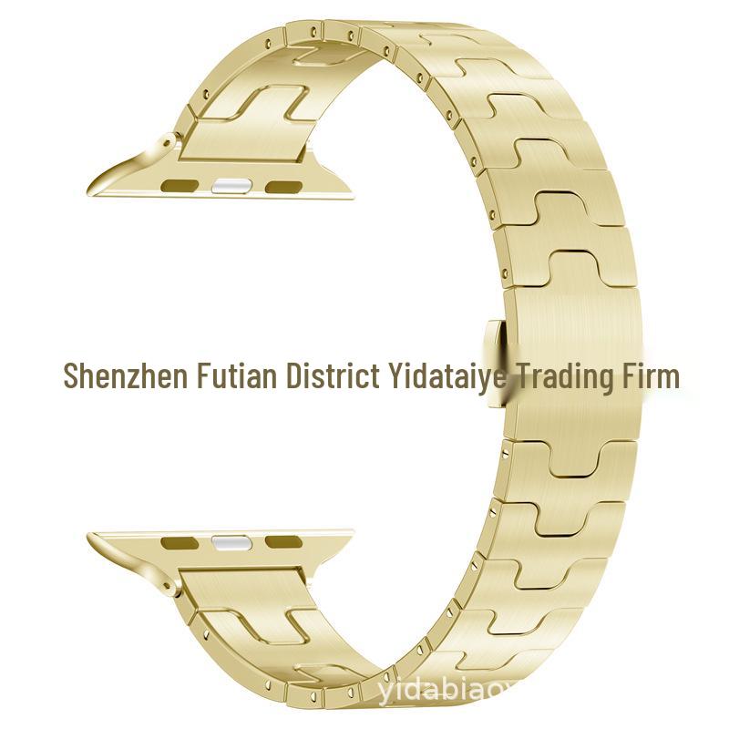 Hermes Women's H-Shaped Stainless Steel Band for Apple Watch 10/9 Ultra 2