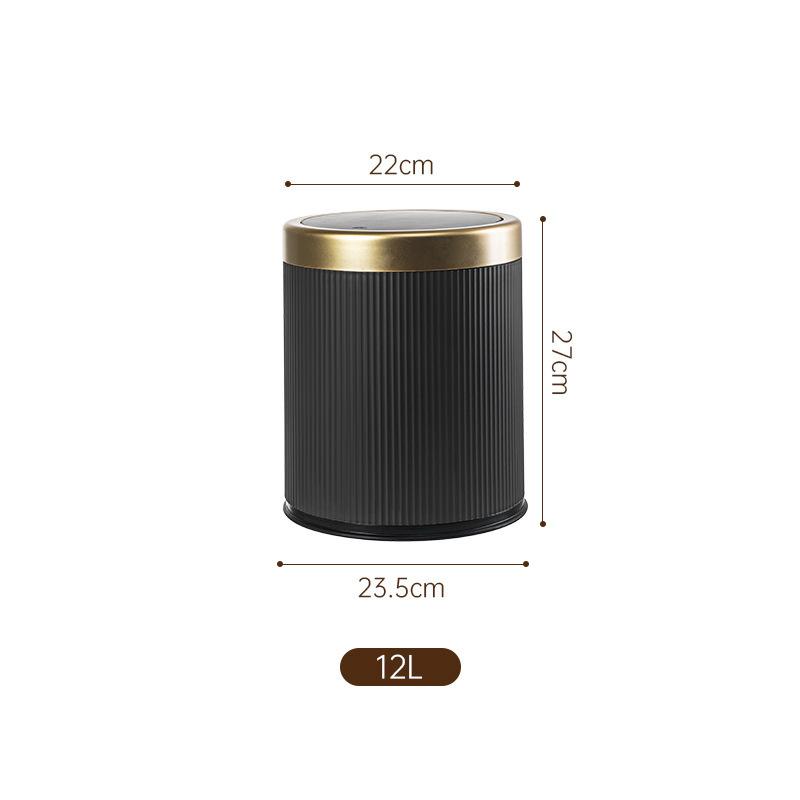 Light Luxury Double-Bucket Trash Can with Lid - Large Capacity for Home Use