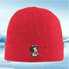 Girl seated with glasses Black hair Men Women Unisex Knitted Hat Beanie Pullover Cap Winter Thermal Warm Christmas Outdoor Cyc