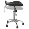 Dining Chair Swivel Black Faux Leather