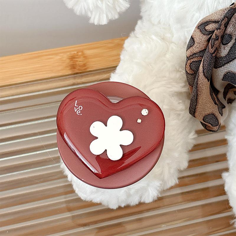 Koreanischer Stil Girly Magnetischer Handyhalter mit Blumenspiegel und Magsafe-Ring Geschenk