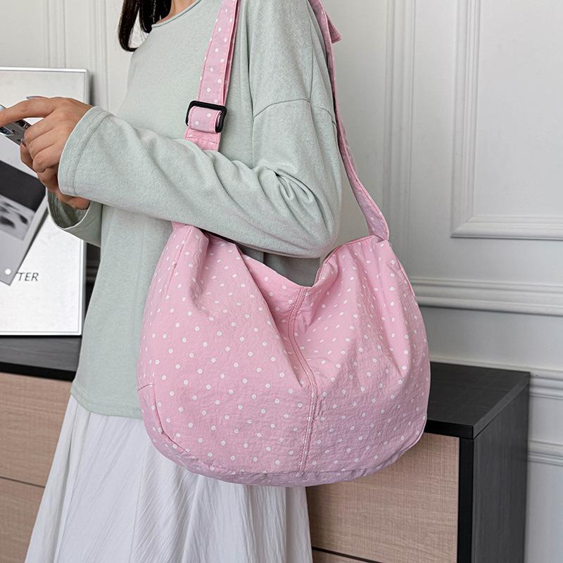 Dot Pattern Shoulder Bag, Casual Crossbody Bag, Daily Commuting Large Capacity Tote Bag, Women's Bag