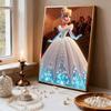 Red Carpet Gala Cinderella Pearl-Inlaid Frameless Art | Handmade Pearl Craft, Red Carpet Gala Theme, for Luxury Glam Home Decor & Gift Option