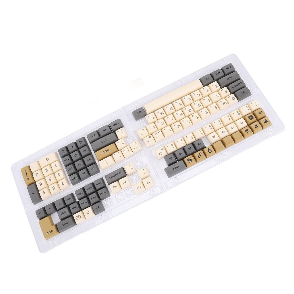 XDA Profile Keycaps 125 Retro PBT Key Cap Cover Set Dye Sublimation Keycaps for Mechanical Keyboard Opaque