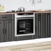Built in Oven Cabinet Lucca Black Wood Based Material