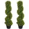 2-Piece Decorative Plant Set, Artificial Potted Plants, Artificial Plants for Home, Indoor, Outdoor, 90 cm, Green
