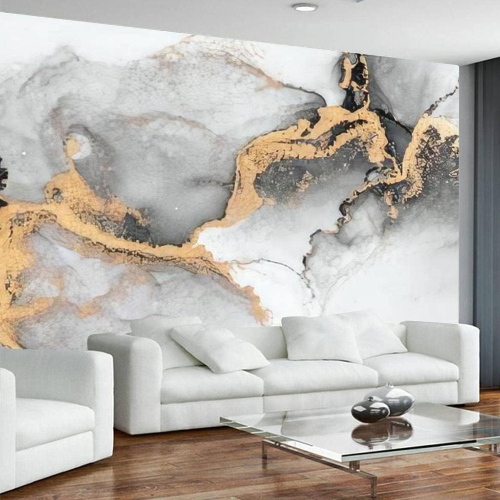 Marble Wallpaper Black Gold Abstract Marble Wall Mural 3d Marble Wallpaper Home Decor Bedroom Living Room Removable Large Mural