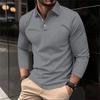 Essential Men's Long Sleeve Polo Shirt, Stylish Casual Top